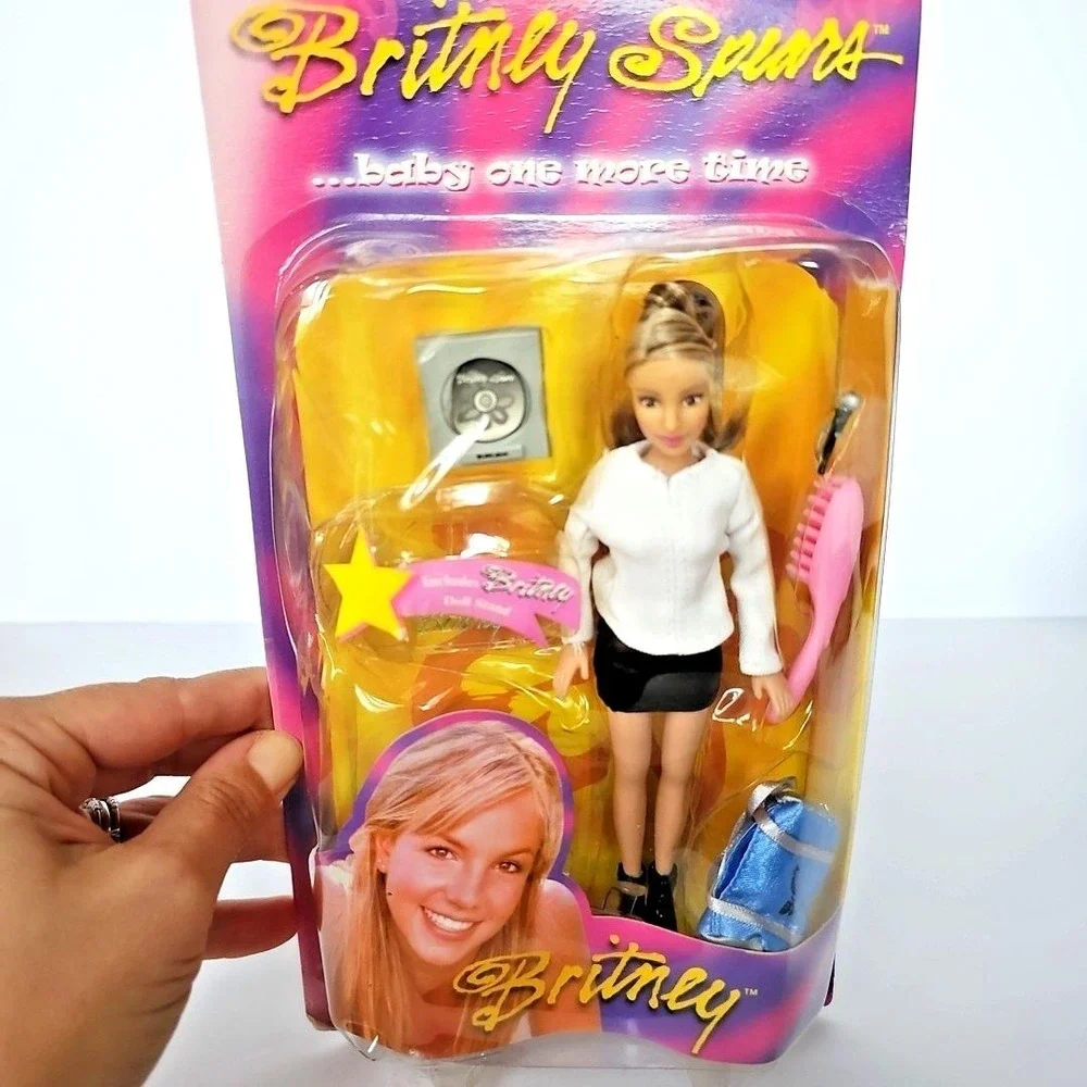 Y2K NIB Britney Spears Baby One More Time Play Along Doll Black Skirt White 1798
